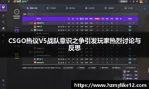CSGO热议V5战队意识之争引发玩家热烈讨论与反思