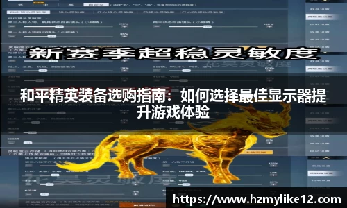和平精英装备选购指南：如何选择最佳显示器提升游戏体验